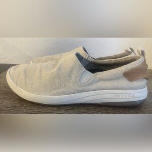 Merrell Gridway Moc Canvas Slip On Tan Sneakers Womens 9.5